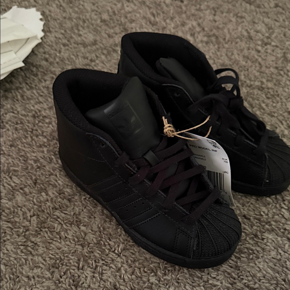 Adidas Black High-Top Sneakers (Toddler)